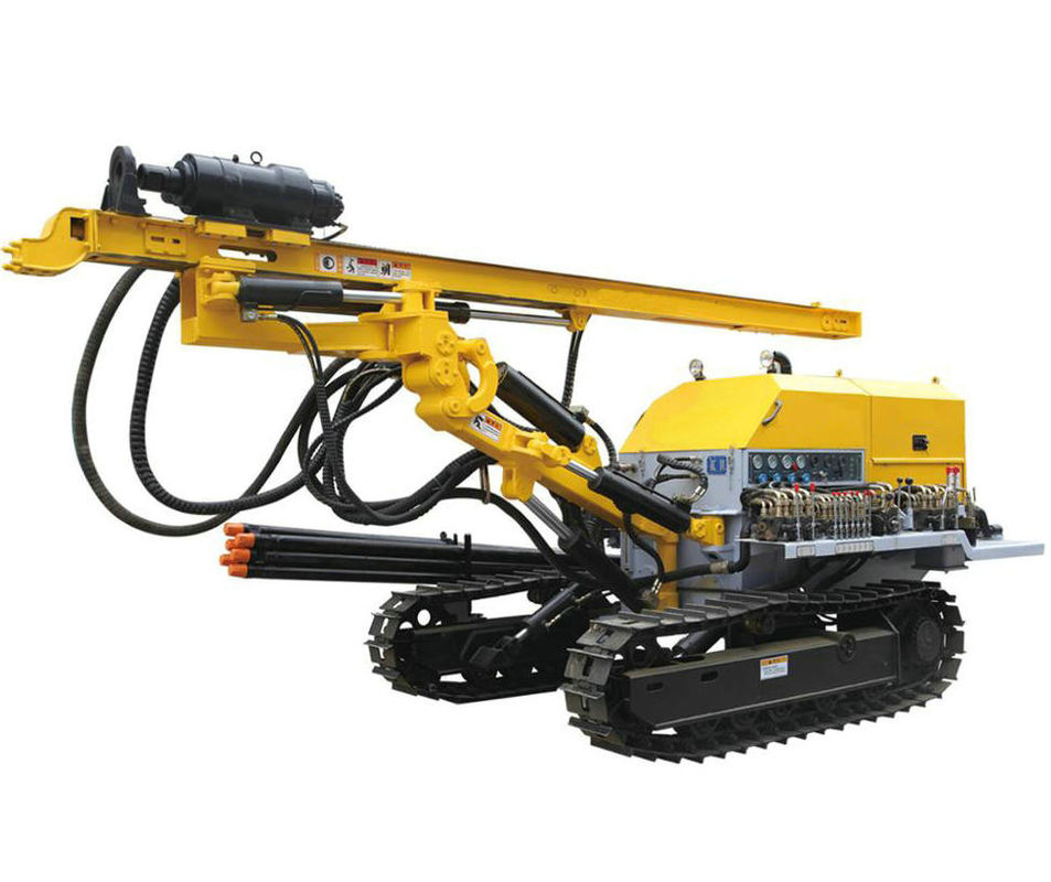 60m Piccolo tipo di trascinatore DTH rotativo di esplosione montato per pozzo portatile per l'estrazione di miniere