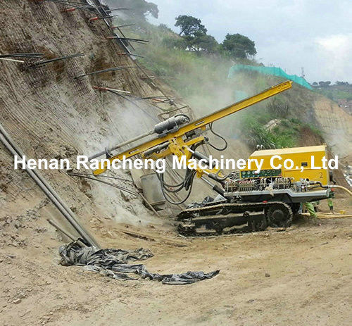 60m Piccolo tipo di trascinatore DTH rotativo di esplosione montato per pozzo portatile per l'estrazione di miniere