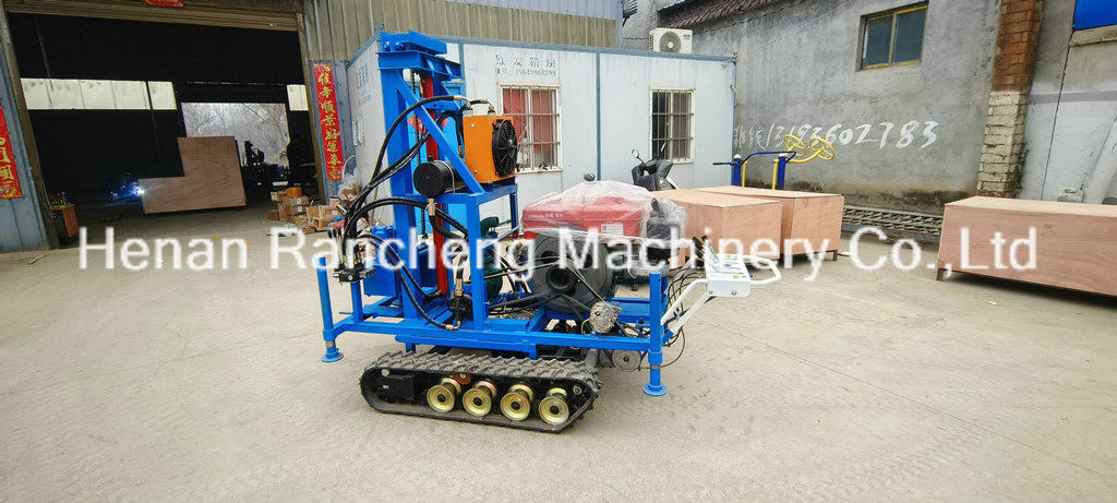 Facile utilizzo RCS200C Rubber Crawler Portable Drilling Rig con profondità di 150 m diametro di 450 mm