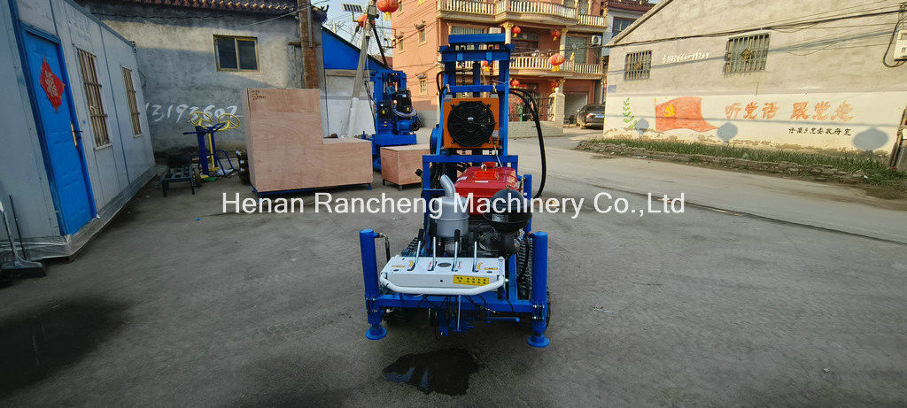 Rubber Crawler montato Portatile macchina di perforazione di pozzi d'acqua 150m profondità 450mm diametro facile funzionamento