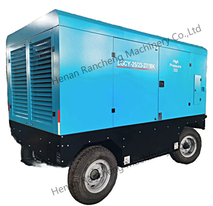 LGCY-25/23-27/18K 360HP Cummins Compressore d'aria portatile a vite diesel a due fasi per jack hammer / perforazione