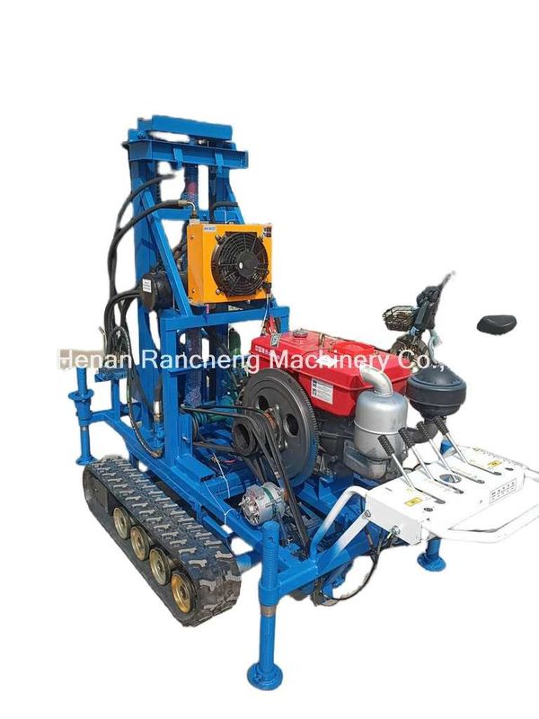 Facile utilizzo RCS200C Rubber Crawler Portable Drilling Rig con profondità di 150 m diametro di 450 mm