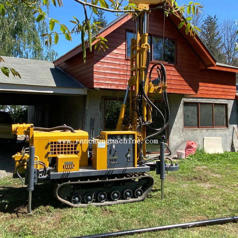 Alta efficienza di trivellazione 150m Deep Diesel Hydraulic Drilling Rig Mountain And Rock Water Well Drilling Rig Machine