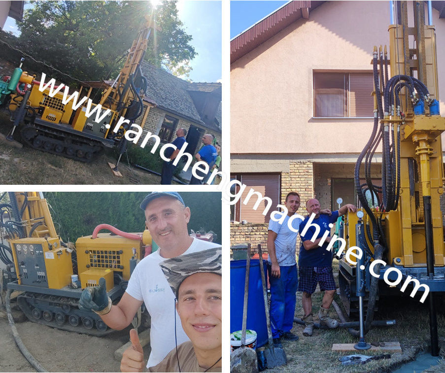 Alta efficienza di trivellazione 150m Deep Diesel Hydraulic Drilling Rig Mountain And Rock Water Well Drilling Rig Machine