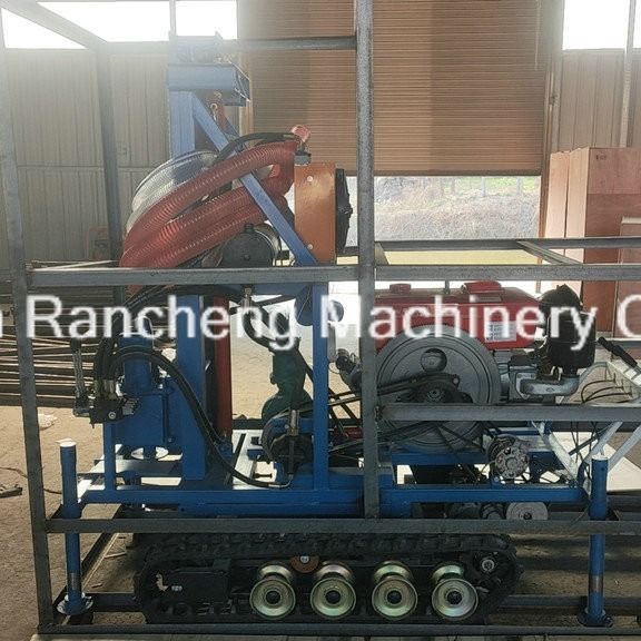 150 m di profondità percussivo e rotante tipo gomma crawler montato per l'acqua di trivellazione rig