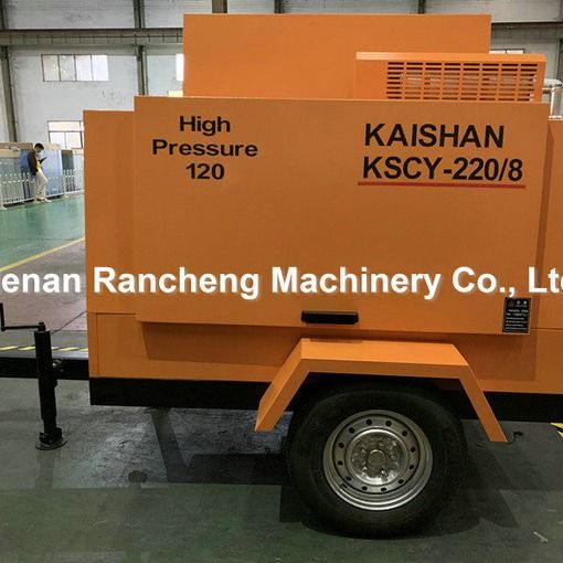 KSCY220/8 Compressore d'aria 75 HP Motore diesel Compressori d'aria portatili a vite