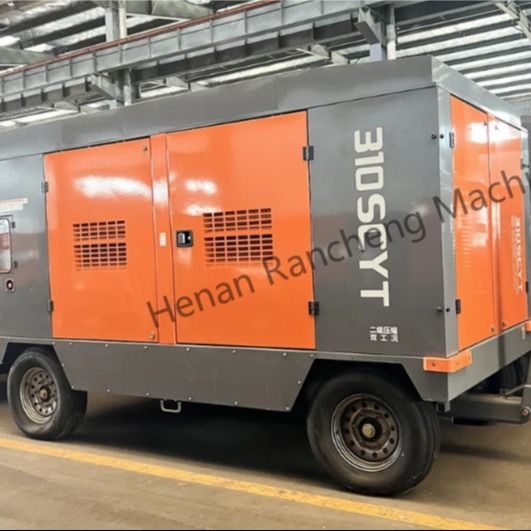 310SCYT 1178 Cfm Compressore d'aria a vite portatile a 4 ruote per pozzi d'acqua