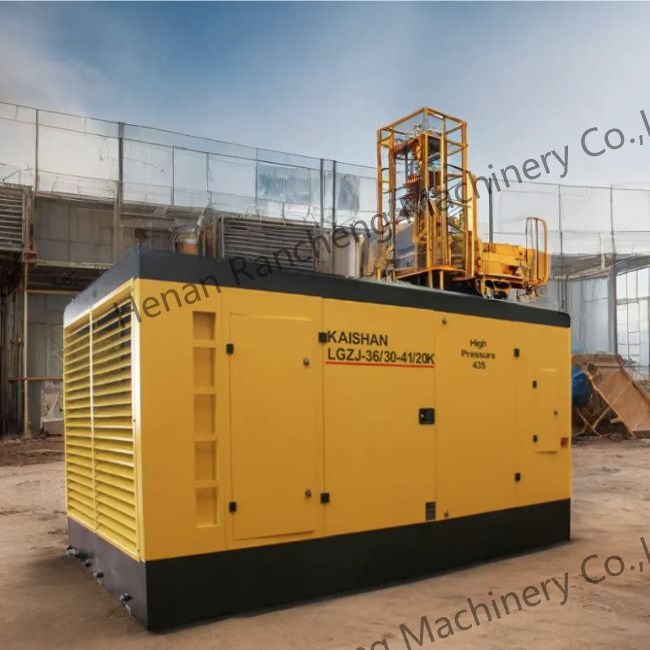 Compressore d'aria a vite mobile da 30 bar con motore Cu-mmins da 550 CV per pozzi profondi