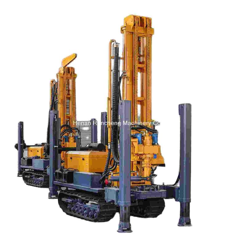 180m Pneumatico per la trivellazione di pozzi d'acqua Multifunzione Crawler Rig montato con 55KW Quanchai Diesel