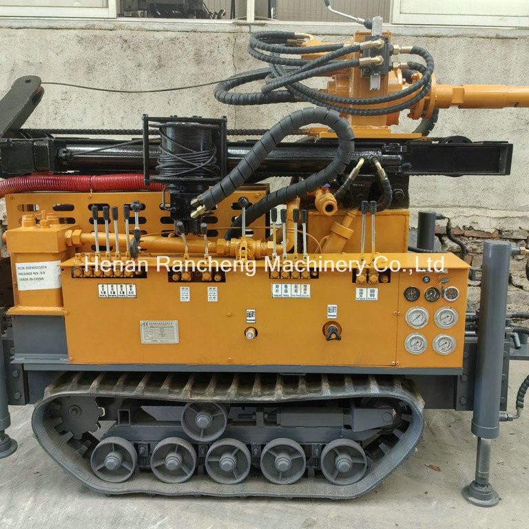 180m Pneumatico per la trivellazione di pozzi d'acqua Multifunzione Crawler Rig montato con 55KW Quanchai Diesel