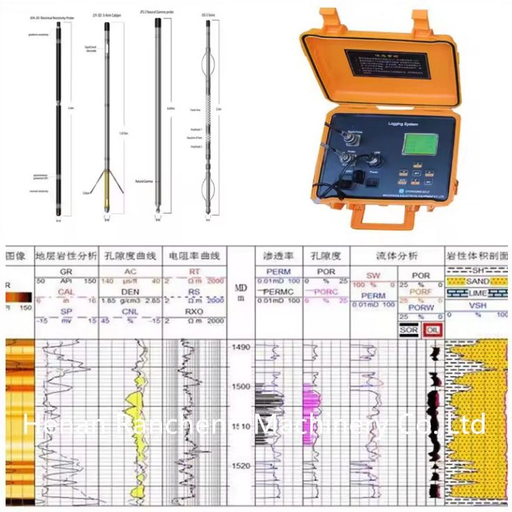 Equipaggiamento di registrazione del buco RCQ-2D Sistema di registrazione digitale con sonda di resistività elettrica gamma naturale JDX-2Dr