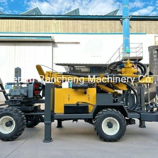 Perforazione di pozzi idrici di tipo rimorchio profondità di perforazione 200m facile da usare pompa di fango e compressore d'aria