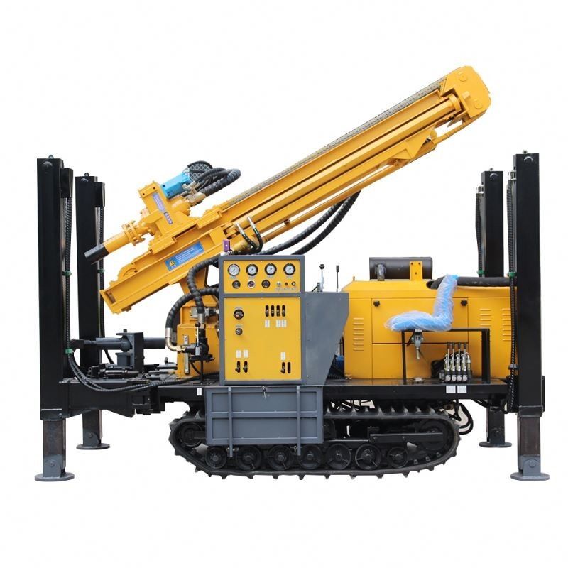 Macchina per la perforazione di pozzi di 200 m/Borewell/Hydraulic Crawler Mounted Pneumatic Water Well Drilling Rig Machine in vendita
