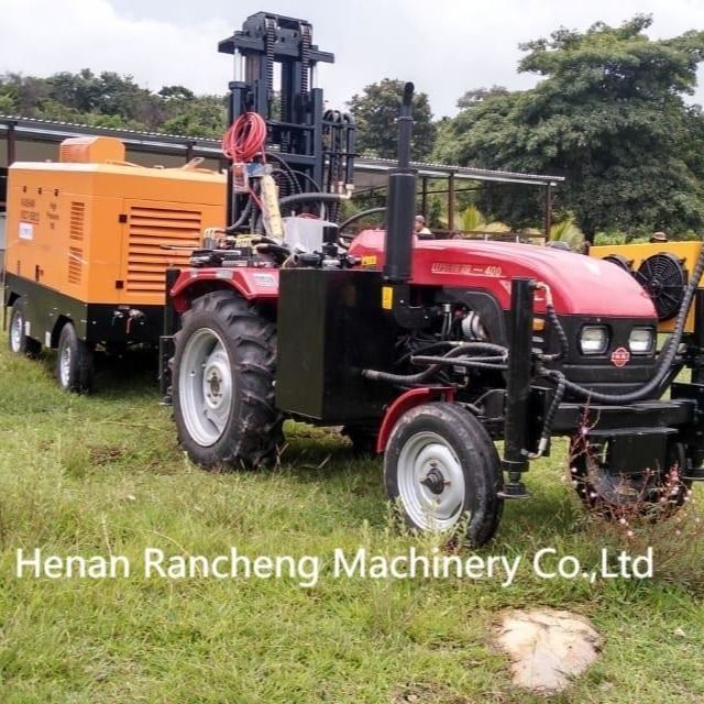 Tractor-montato, a quattro ruote, rig di trivellazione di alta potenza per 200/260m, 254mm per la trivellazione di pozzi d'acqua.