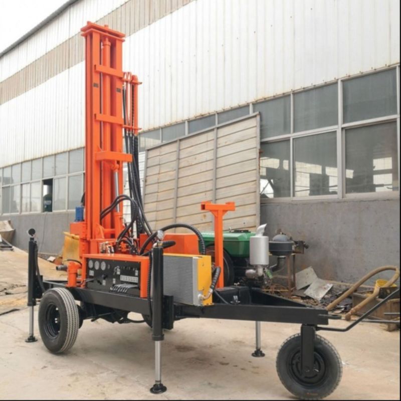 Rig mobile per la trivellazione di pozzi idrici di 150 metri alimentata da un motore diesel da 32 CV
