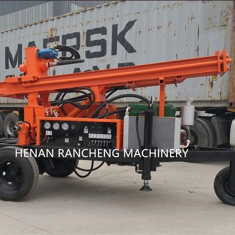 Rig mobile per la trivellazione di pozzi idrici di 150 metri alimentata da un motore diesel da 32 CV