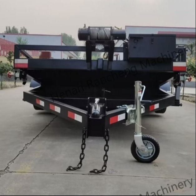 5t 5m*2,2m Camion a piattaforma semirimorchio Asse doppio-asse Freno elettrico