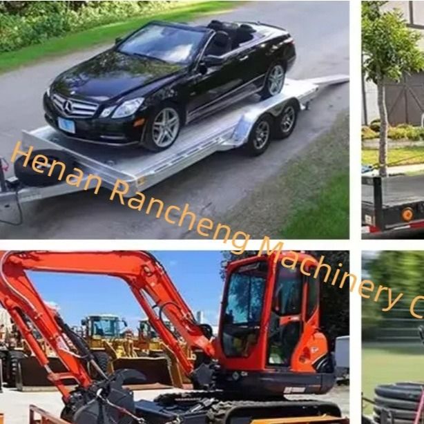 5t 5m*2,2m Camion a piattaforma semirimorchio Asse doppio-asse Freno elettrico
