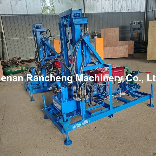 150m DTH Rig idraulica per la trivellazione di pozzi d'acqua Macchina portatile rimorchio pneumatico Rig di trivellazione montata