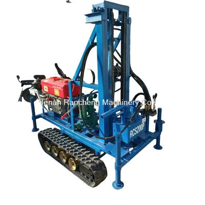 Rubber Crawler montato Portatile macchina di perforazione di pozzi d'acqua 150m profondità 450mm diametro facile funzionamento