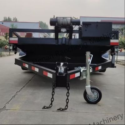 5t 5m*2,2m Camion a piattaforma semirimorchio Asse doppio-asse Freno elettrico