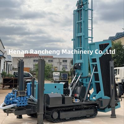 Ultimo aggiornamento RCF350C 350m Steel Track Water Well Drilling Machine Con Pipe Rack
